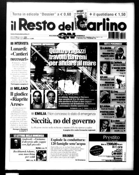 Il Resto del Carlino : giornale dell'Emilia